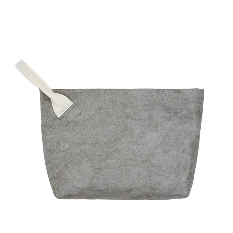 Eco-Conscious & Fashion Cosmetic Bag Lightweight Durable Retro Paper Makeup Bag A Good Travel Companion